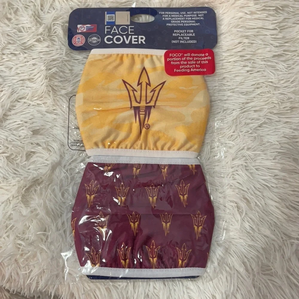 6/$20 New set/3 Arizona State face masks